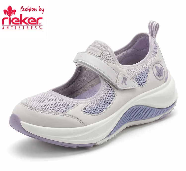 Rieker&reg; D&aacute;msk&eacute; pohodln&eacute; tenisky s otevřen&yacute;m p&aacute;skem a anti-stress podr&aacute;žkou