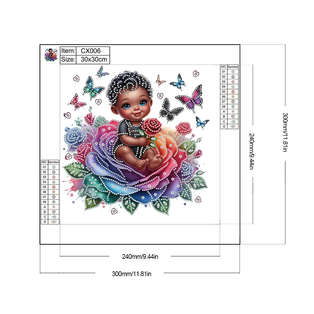 Diamond Painting - Partial Special Shaped Drill - Rose Child(Canvas|30*30cm)