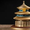 Purely Handmade Temple of Heaven Detachable Brass Plate Incense Burner