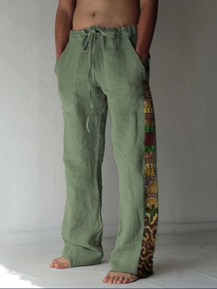 Pre-sale Men's printed casual trousers