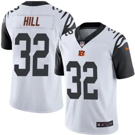 Bengals #32 Jeremy Hill White Youth Stitched NFL Limited Rush Jersey