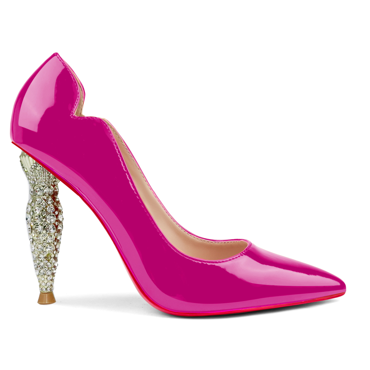 100mm Diamond Red bottom  high heels-vocosishoes