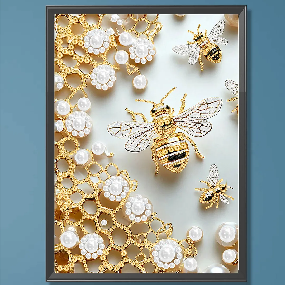Pearl Painting Kit for Adults Bee Honeycomb 11.81x15.75in