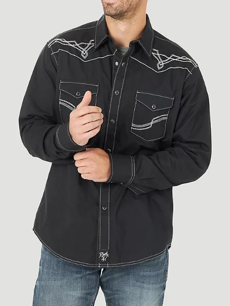 Men Stripe Long Sleeve Button Shirt