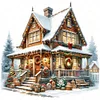 Christmas Cottage-11CT Counted Cross Stitch 50*50cm/19.69*19.69in