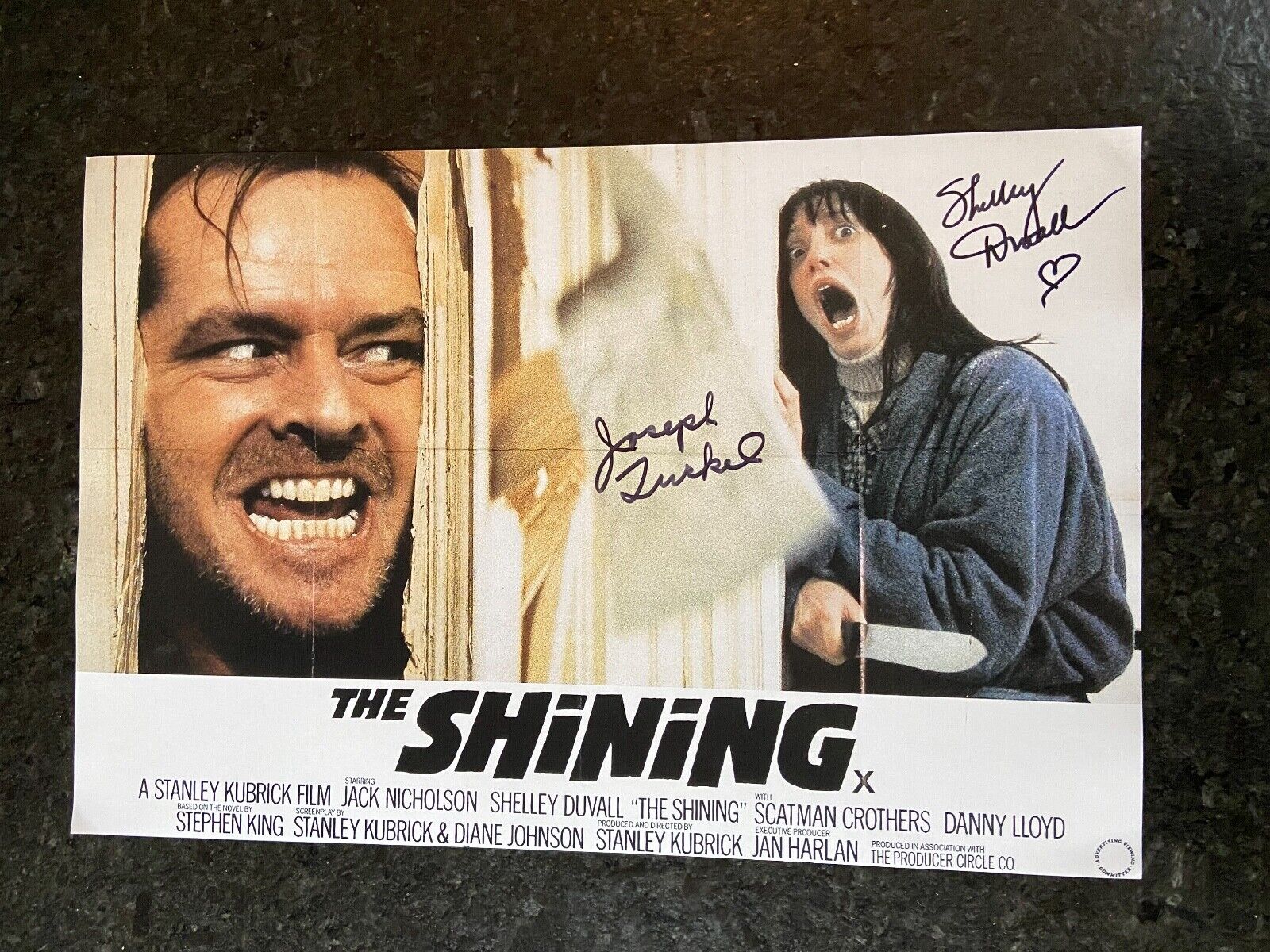 * SHELLEY DUVALL & JOE TURKEL * signed 12x18 poster * THE SHINING * PROOF * 4