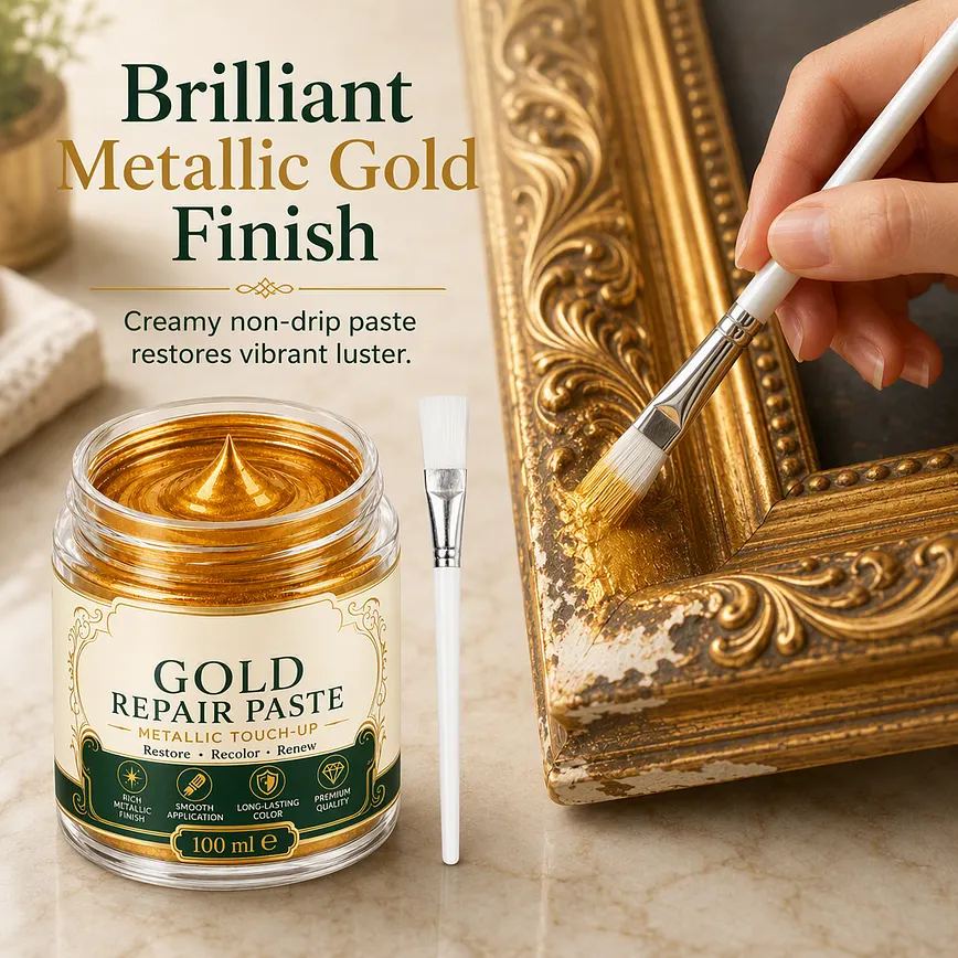 Brilliant metallic gold finish