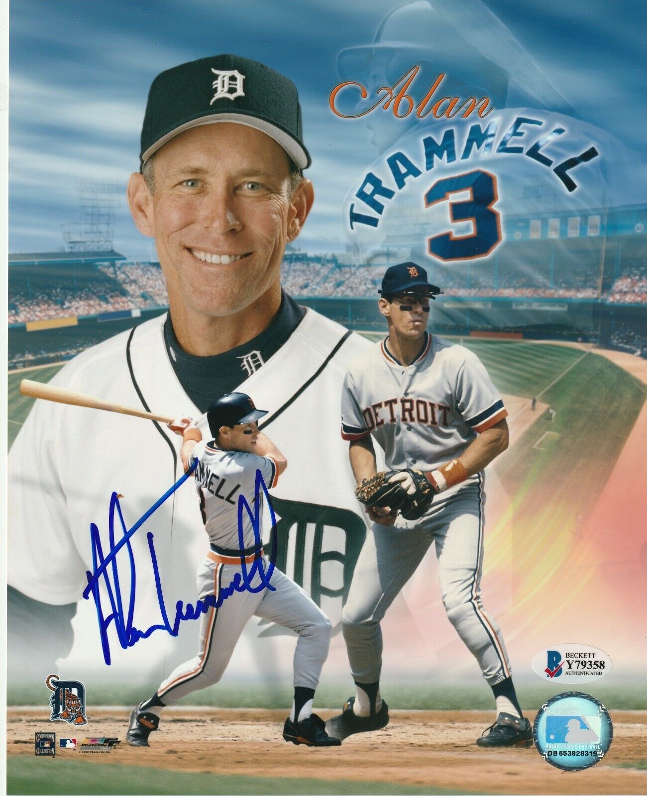 ALAN TRAMMELL Signed Detroit TIGERS 8x10 Photo Poster painting w/ Beckett COA