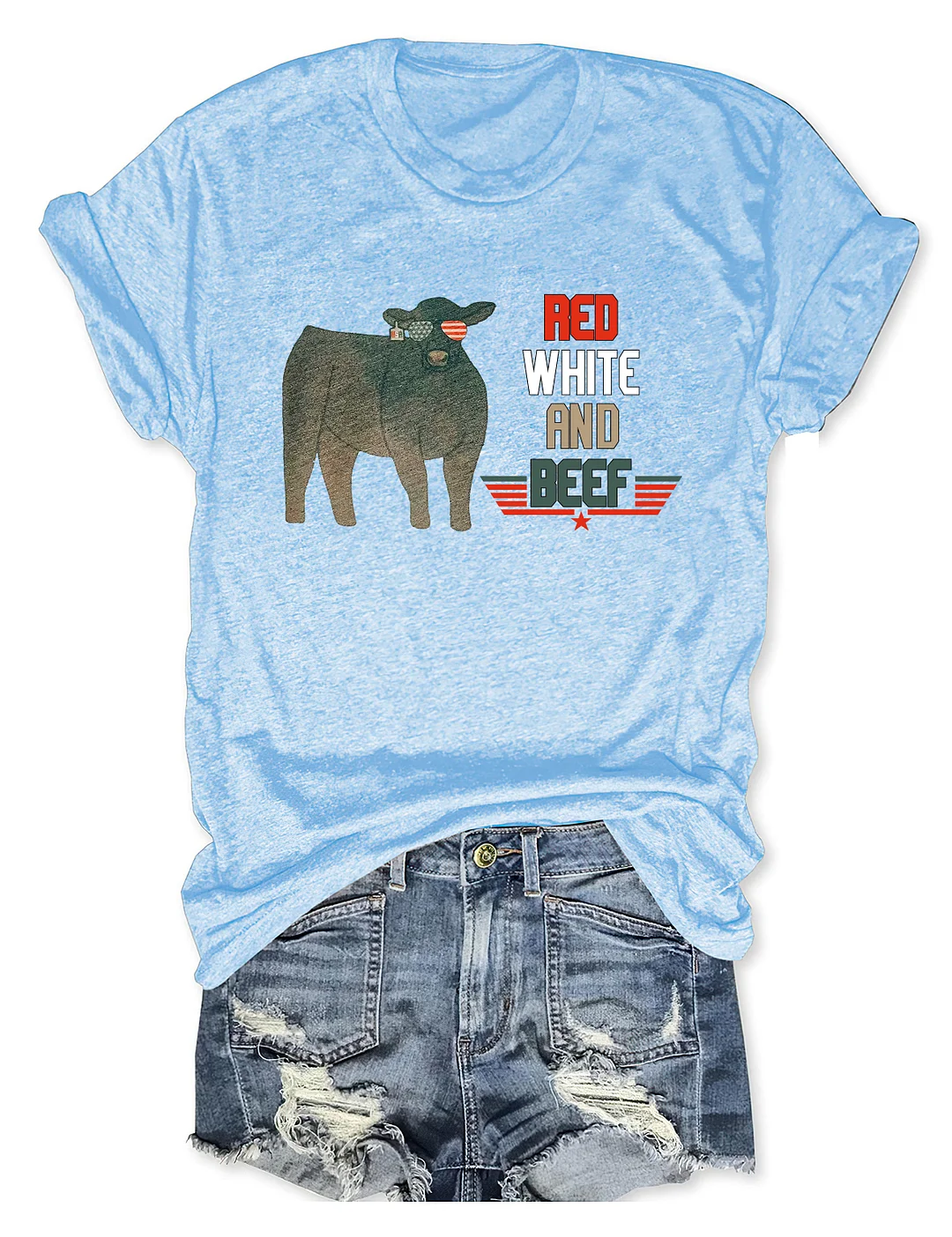 Red White And Beef Cattle T-shirt