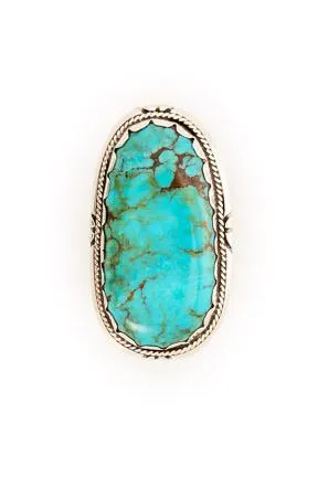 Ring, Turquoise, Single Stone, Hallmark, Vintage, 617