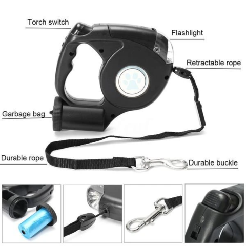 flashlight dog leash, led dog leash, flashlight for dog walking, retractable dog leash with flashlight, dog leash light for night walks, best retractable dog leash with light, retractable dog leash with light and bags, dog leash with flashlight and bag dispenser, retractable dog leash with led light, retractable leash, flexi retractable dog leash, light up dog leash