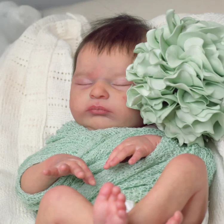 [New] 20" Handmade Lifelike Reborn Brown Hair Baby Girl Named Erious：Realistic Reborn Baby Dolls By Rsgdolls®