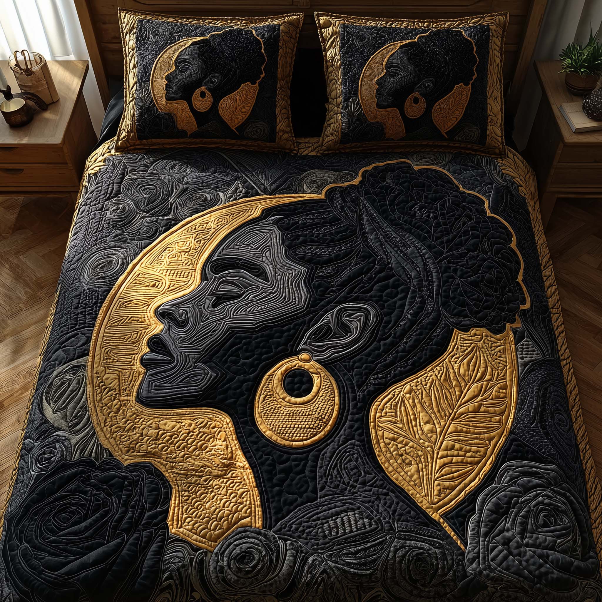 Afro Soul 3-Piece Quilted Bedding Set GFTOTL5366