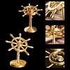 Brass Rudder Rotating Ornaments Pilot Helmsman Desk Decoration Ornaments Car Ornaments Copper Crafts