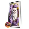 Diamond Painting - Full Round Drill - Cat and Flowers(Canvas|40*70cm)