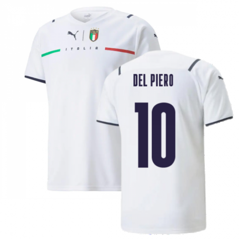 Italy Alessandro Del Piero 10 Away Shirt Kit UEFA Euro 2020