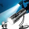 LED Dive Light Rechargeable Scuba Diving Flashlight Underwater Light for Diving