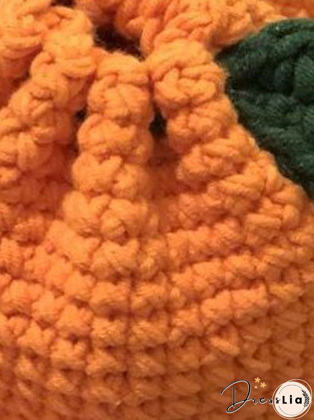 DIY Hand Knitting Crochet Yarn Orange Bag Material Set