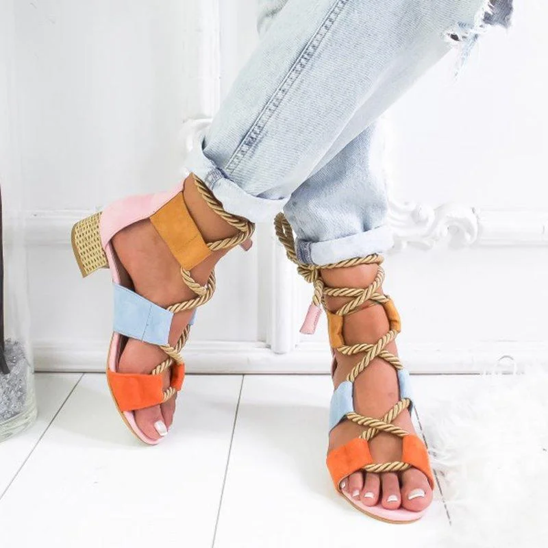 2019 New Wedge Espadrilles Women Sandals Heel Pointed Fish Mouth Fashion Sandals Hemp Rope Lace Up Platform Sandal Size 34-43