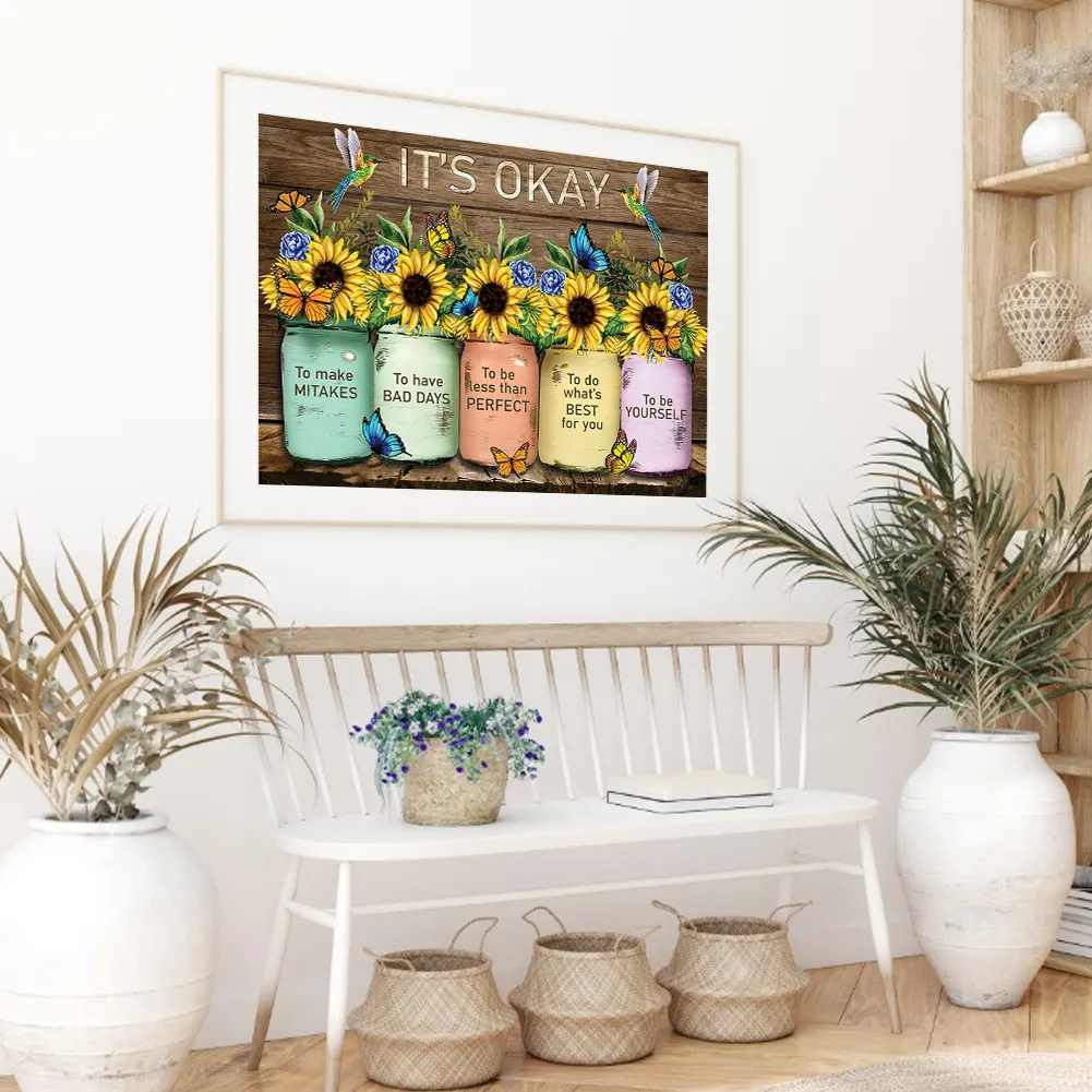 Sunlower Letters - Paint By Numbers(50*40cm)