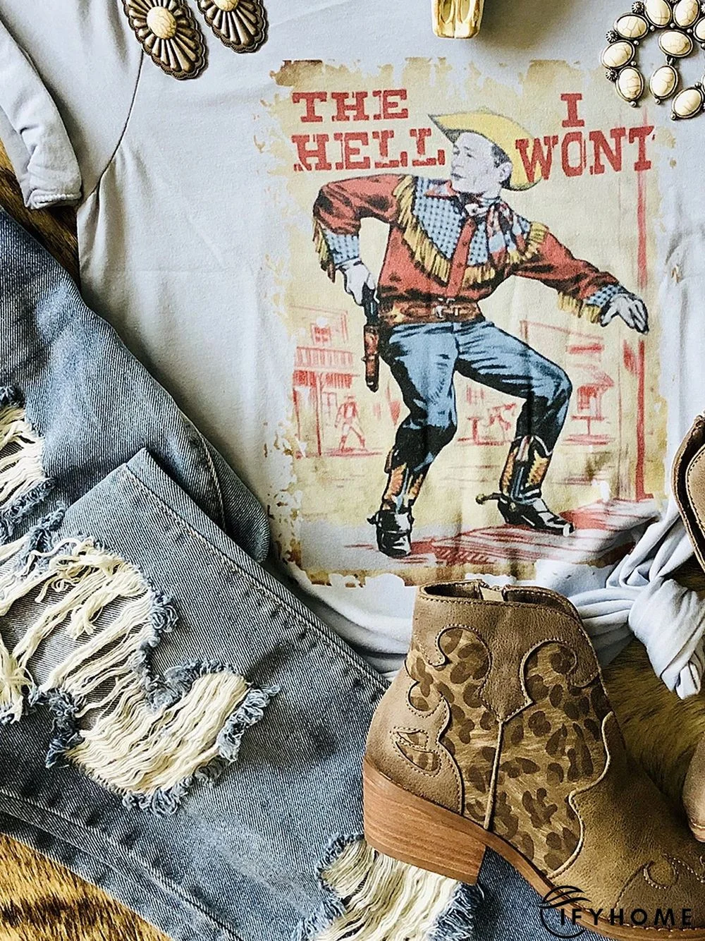 Shift Printed Short Sleeve Vintage T-shirt | IFYHOME