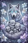 Luxury AB Velvet Diamond Painting Kit - Wolf