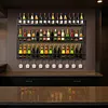 [US Local Warehouse] Bar Liquor Bottle Display Shelf Wall-Mounted Wine Storage Rack Home Glass Holder