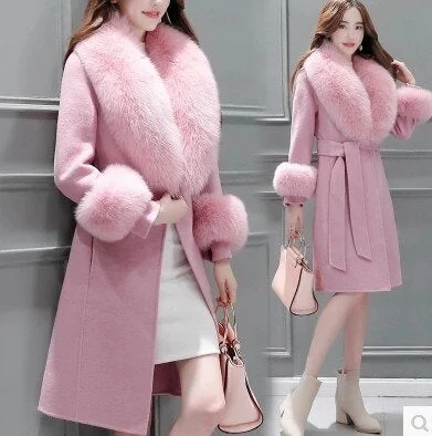 Woolen Coat Women's Middle And Long Korean Version 2021 New Autumn And Winter Clothes With Thin Waist And Fashionable Large Wool