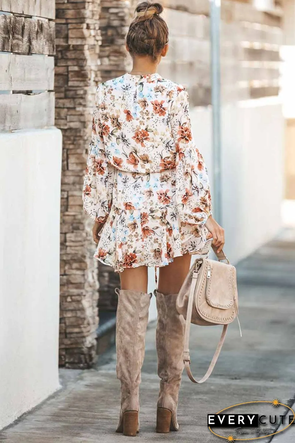 Sexy Printed Suit Tie Mini Dresses