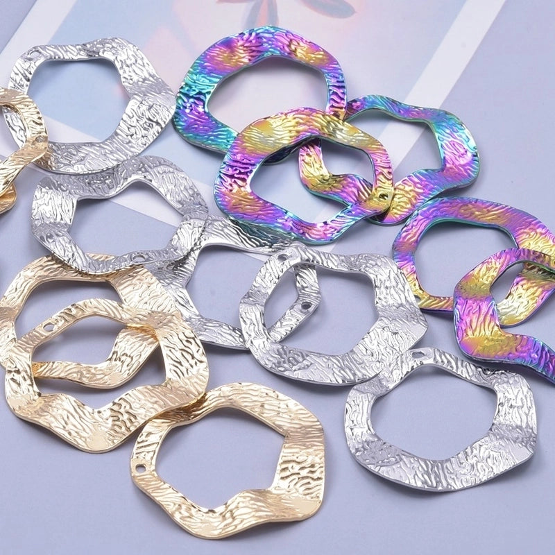 1 Piece 304 Stainless Steel Solid Color Pendant