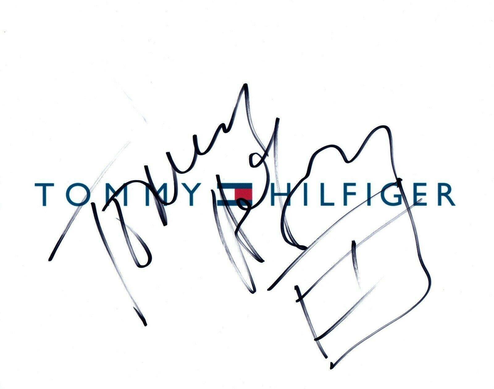 Tommy Hilfiger Signed with Sketch 8x10 Photo Poster painting Fashion Designer COA