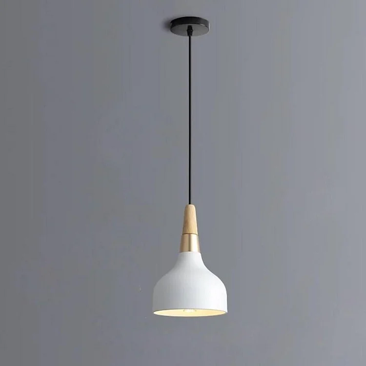 Wood Bamboo Metal LED Modern Pendant Light Hanging Lamp Island Lights - Appledas