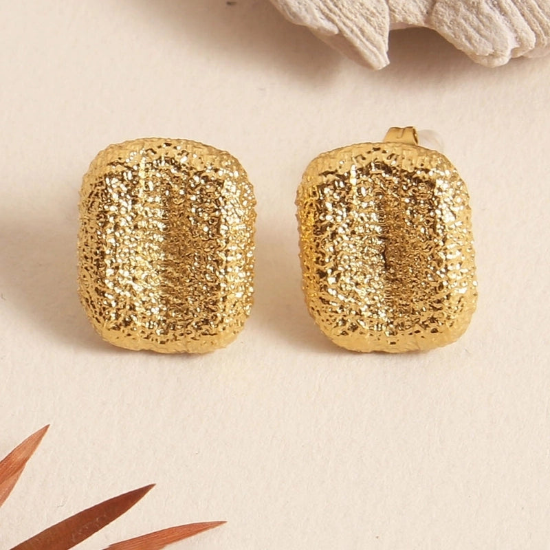 1 Pair Elegant Minimalist Heart Shape Solid Color 304 Stainless Steel 18K Gold Plated Ear Studs