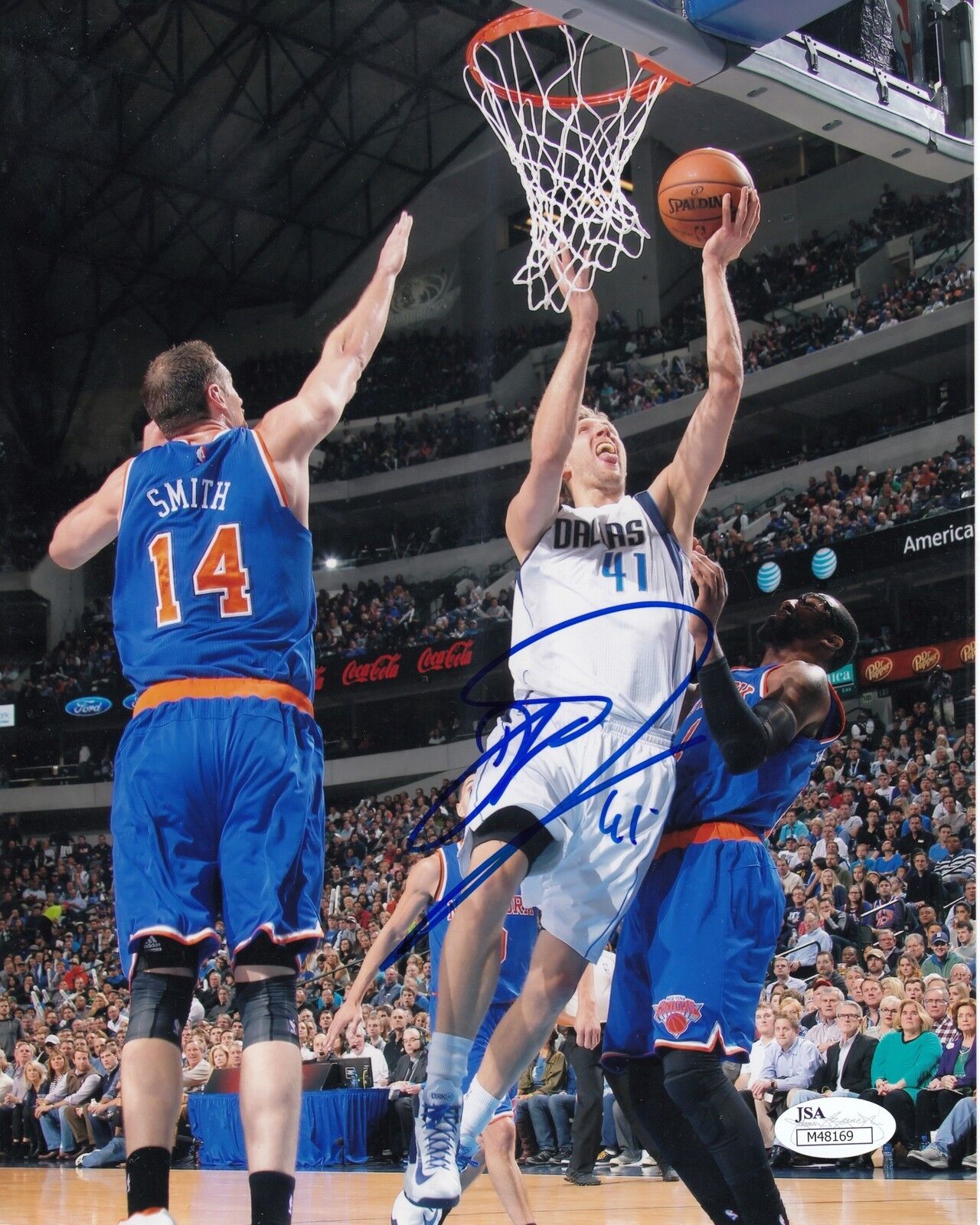 Dirk Nowitzki #6 8x10 Signed Photo Poster painting W/JSA Dallas Mavericks 091618