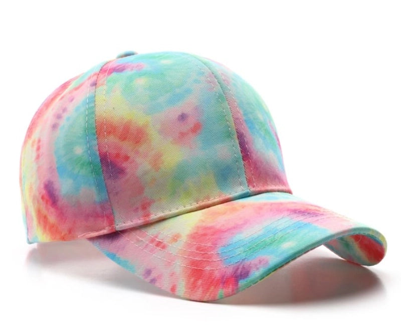 Women’s Streetwear Tie Dye Curved Eaves Baseball Cap