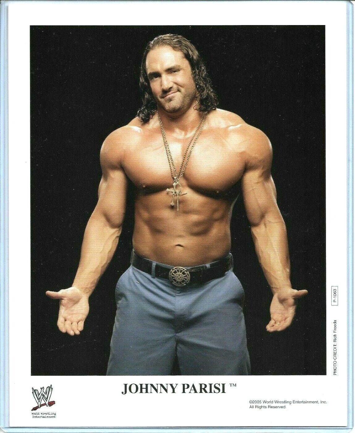 WWE JOHNY PARISI P-1063 OFFICIAL LICENSED AUTHENTIC ORIGINAL 8X10 PROMO Photo Poster painting