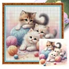(Multi-Style) Cat-11CT Stamped Cross Stitch 40*40cm/15.75*15.75in