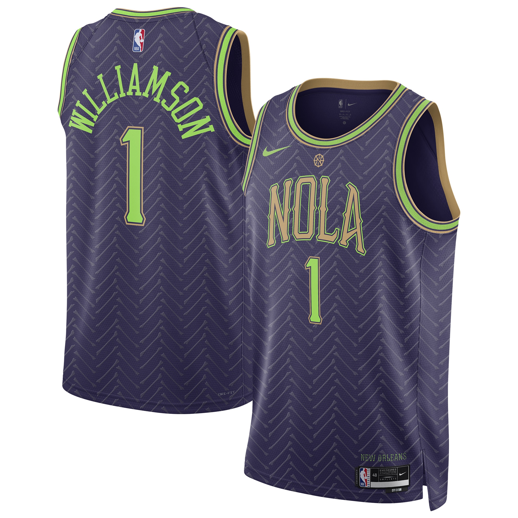 Unisex New Orleans Pelicans Zion Williamson Purple 2024/25 Swingman Jersey - City Edition mysite