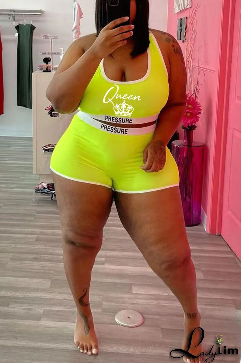 Red Casual Print Split Joint U Neck Sleeveless Two Pieces