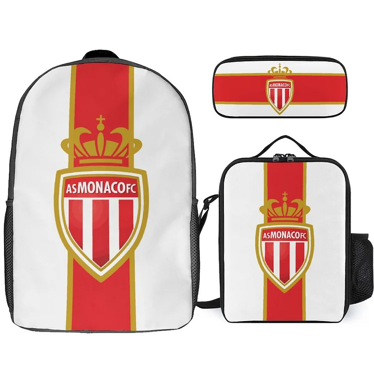 AS Monaco Student Schulranzen Lunchbag Stifttasche Kombination