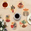 8Pcs Diamond Painting Wooden Artistic Style Coaster Diamond Art Kit w/ Holder No-Slip Decor