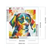 Diamond Painting -DIY Round Drill Oil Colour Bean Dog