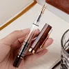 Brown transparent sand brown large-capacity piston inking pen for business office writing and calligraphy practice