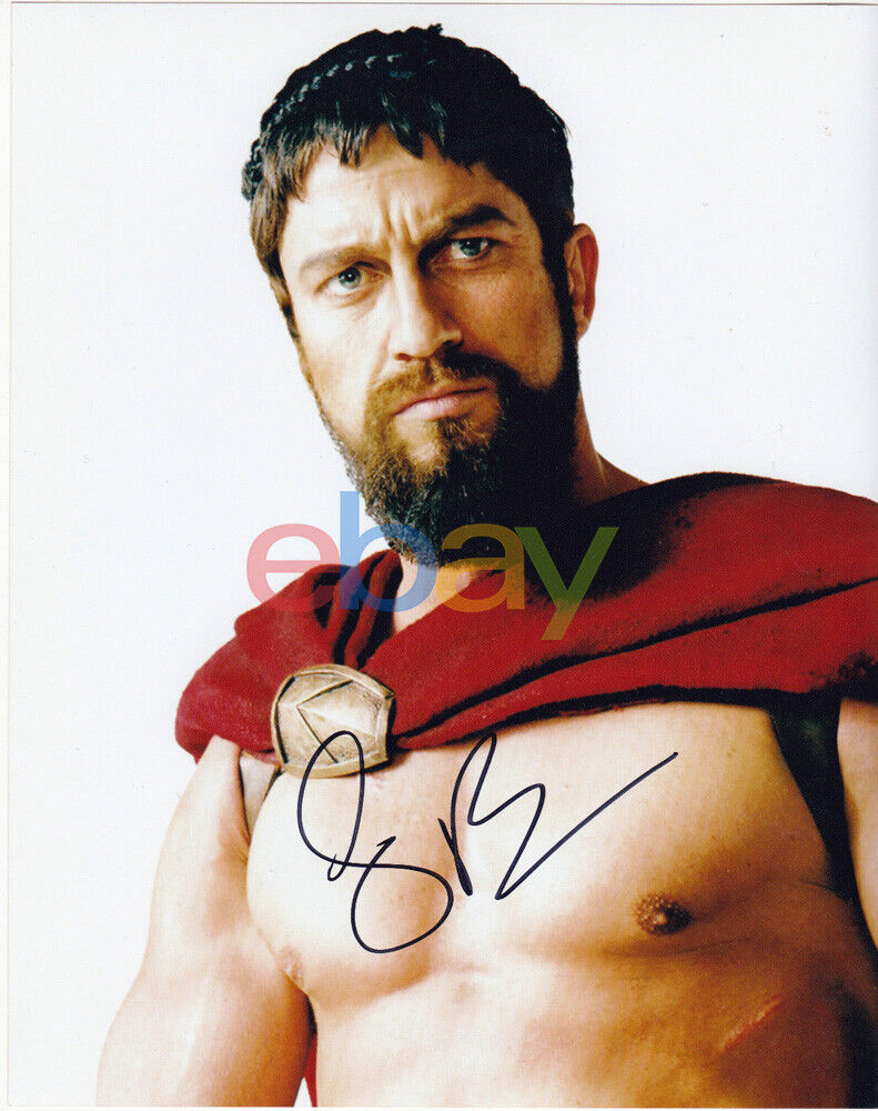 GERARD BUTLER SIGNED 8X10 Photo Poster painting LEONIDAS 300 reprint