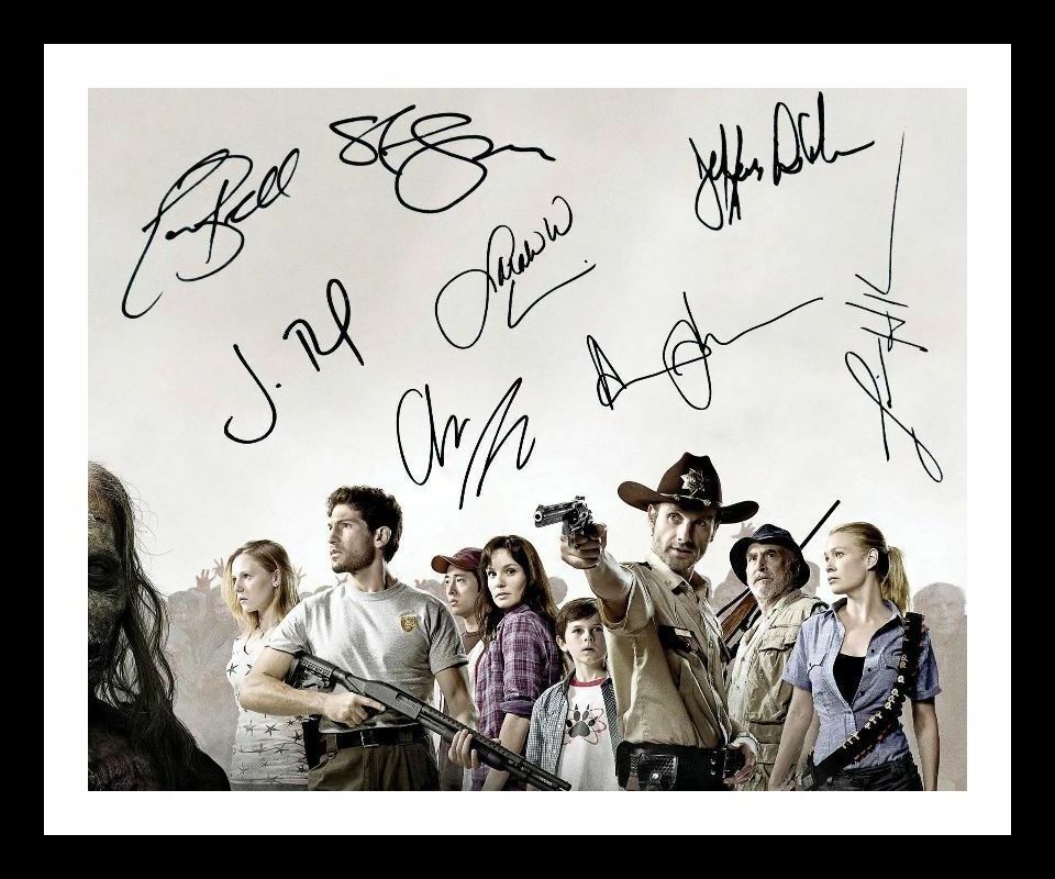 The Walking Dead Cast Autograph Signed & Framed Photo Poster painting