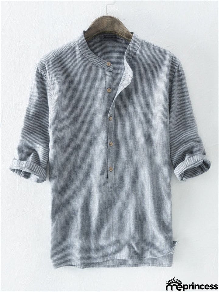 Men's Striped Button Up Shirts