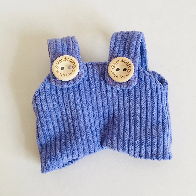 17cm Vinyl Plush Doll Clothes Pull Cloth Pendant T-shirt Button Suspender Pants Clothing Accessories Blind Box Doll Clothes