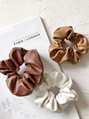 Simple PU Material Ponytail Holder Headwear