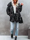 Women's Fashion Camouflage Pocket Padded Jacket Outerwear