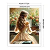 Piano Girl - 14CT Stamped Cross Stitch - 45*55cm - Character